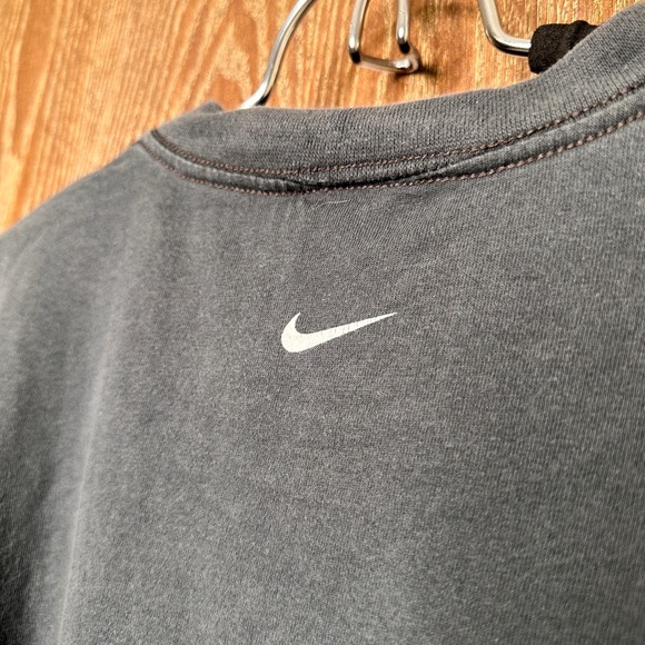 VTG Y2K Nike Uptempo Graphic Tee XL Gray Short Sleeve Cotton Mexico Swoosh Logo - Picture 8 of 9